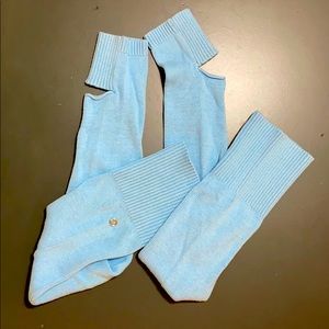 Lululemon light blue leg warmers